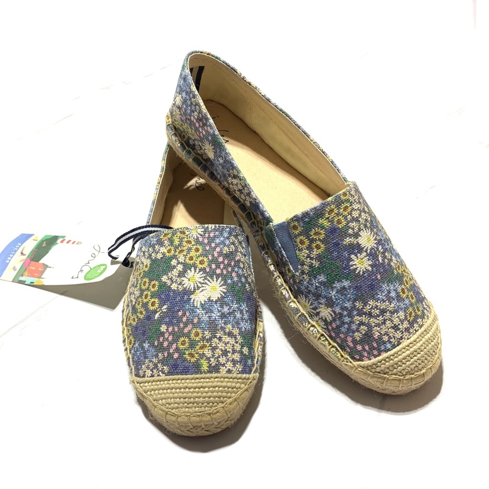 Joules Blue Floral Espadrilles
